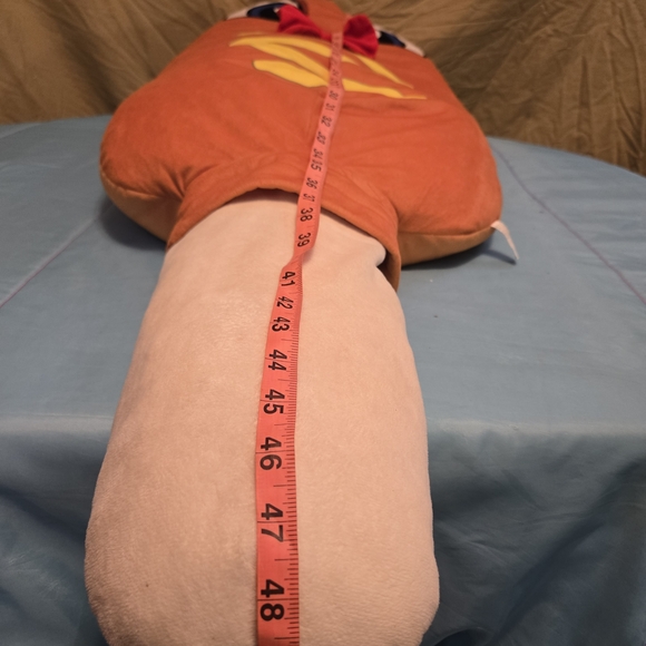 Jumbo Corndog Plush Bean Bag Stuffed Animal 50”  Classic Toy Carnival Bow Tie - Picture 16 of 16